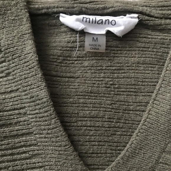 Green textured hoodie sweater - Picture 2 of 3